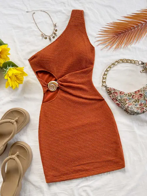 brown bodycon dress short sleeve Terri Ruched Waist Short Sleeve Brown Mini Dress Girl In Mind