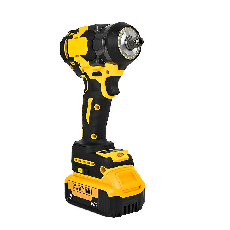 TEMU Clé à Chocs Fil 600 N.M, Compatible avec Batterie for Dewalt 20V, Couple de 600 Livres-Pieds, Moteur Brushless, Facile à Utiliser et Simple