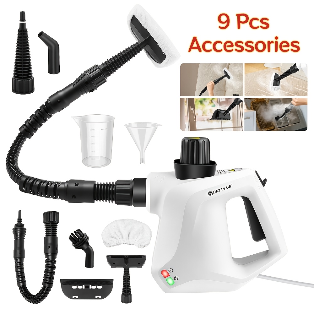 TEMU 1200w Handheld Steam Cleaner, 560ml Portable Steam Cleaner, With Pressure Function, With 9 Additions And A Safety Lock, Handheld Steam Cleaner,