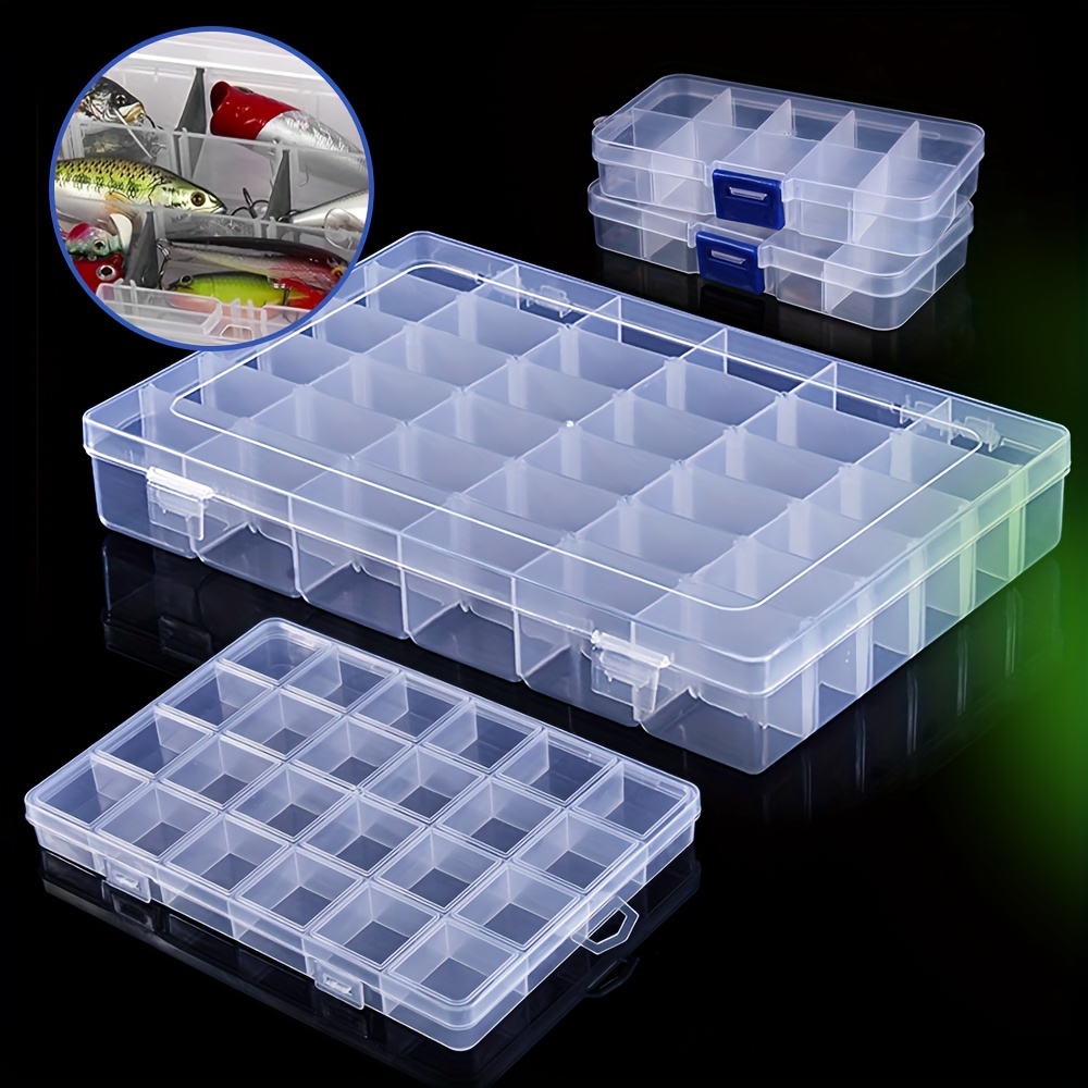 Detachable Transparent Fishing Gear Plastic Box Storage Box - Temu