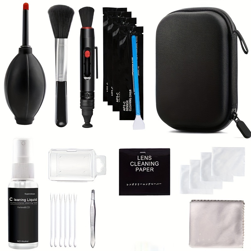 

Complete Camera Cleaning Kit With Tools For Dslrs, Digital Cameras, Sensors & Lenses - Eva Material