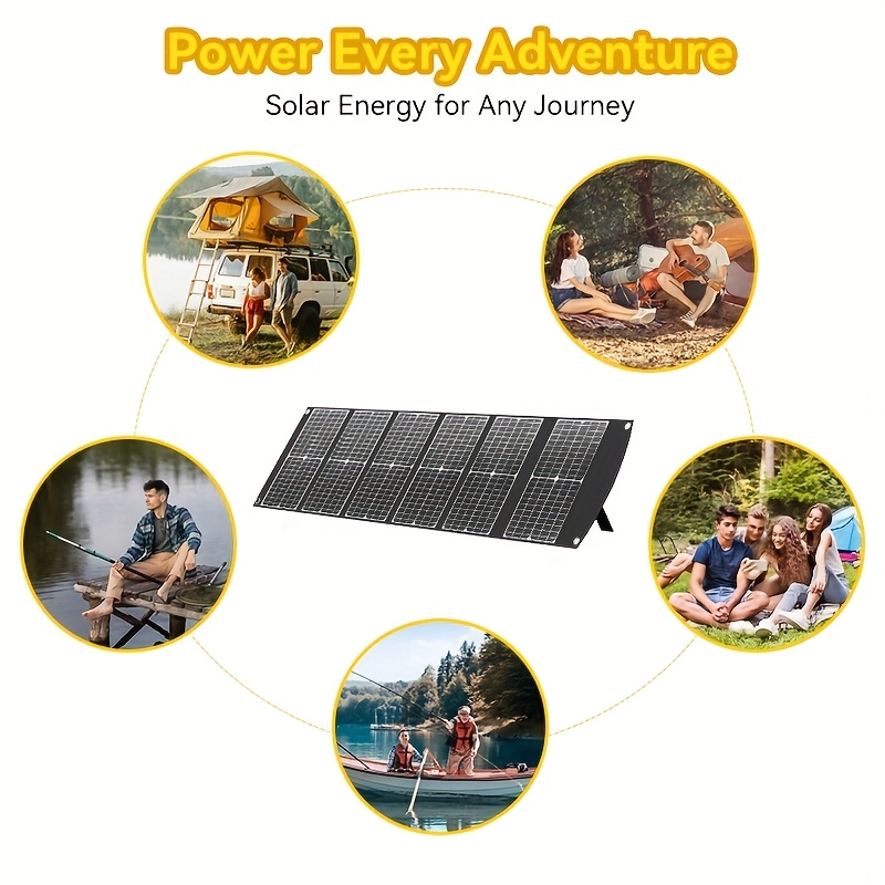 100w portable foldable solar panel charger high   solar charger with usb c pd3 0 usb a qc3 0 and   20v output lightweight   for camping hiking rv travel fishing and   Product details 3