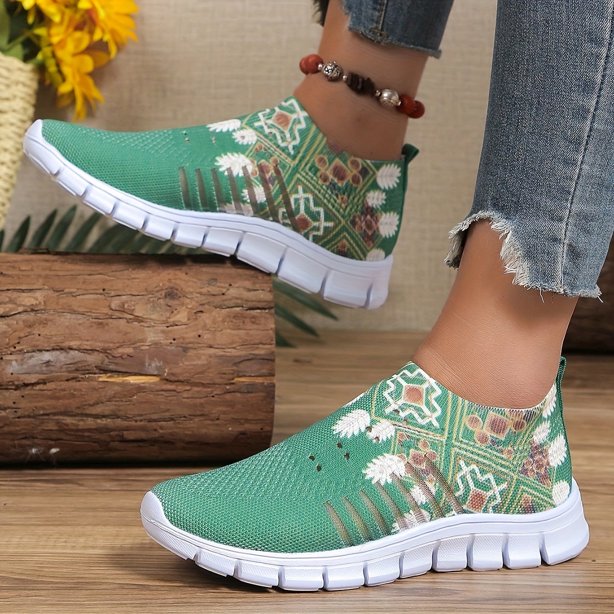 Baskets basses légères pour femme - Chaussures décontractées à enfiler avec bout rond et tige en tissu doux, semelle amortissante - / Gris pour tenue décontractée, salle de sport, shopping - Baskets respirantes adaptées au quotidien, Chaussures pour femme