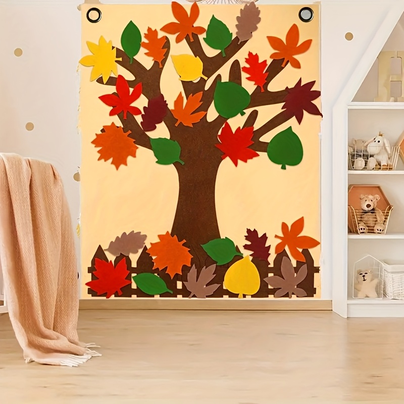TEMU Striscione decorativo ad albero in per del Ringraziamento, decorazione per le festivit� autunnali, per striscioni per aula e casa, 6 colori con