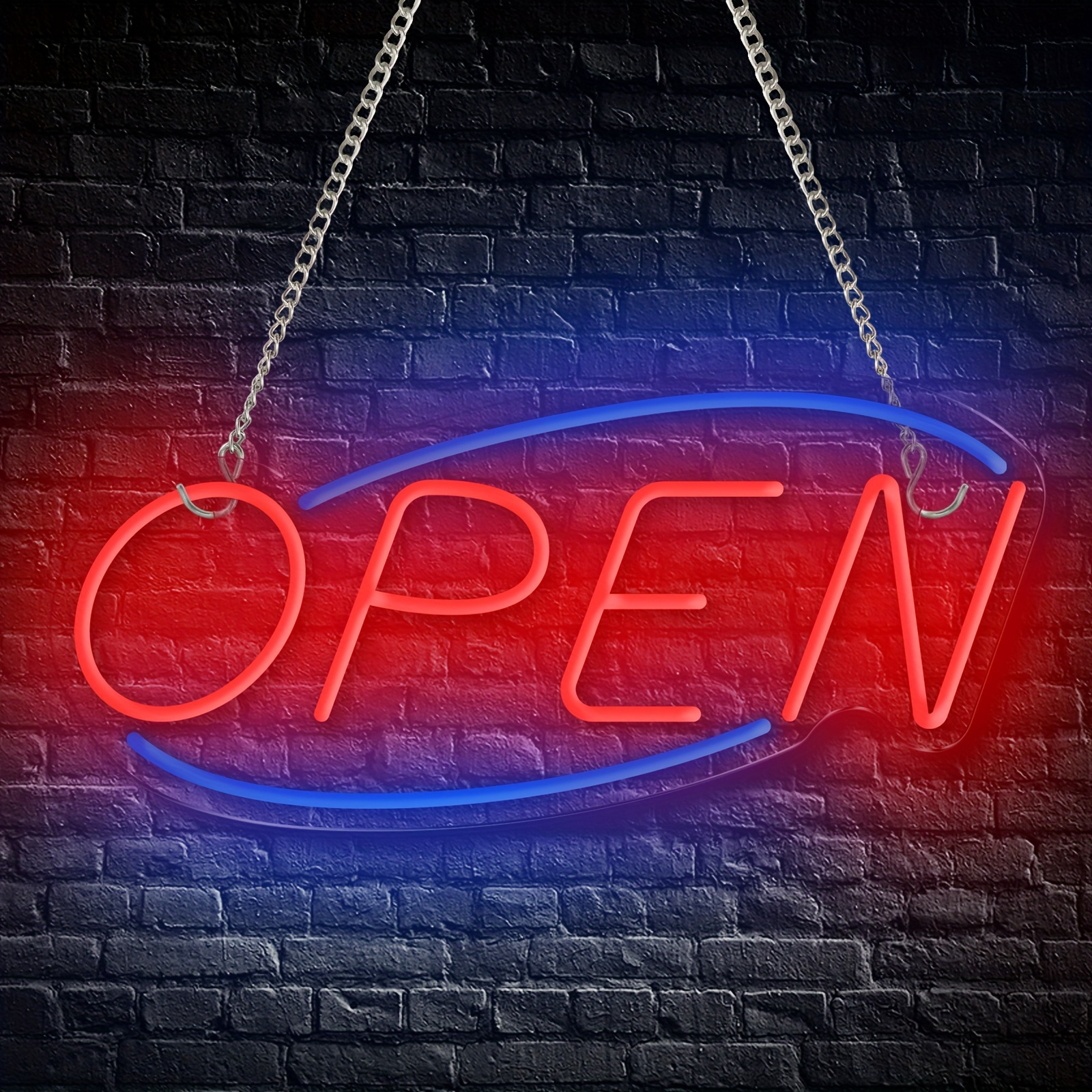 

1pc Led Open Neon Sign, Bright High Advertisement Board Electric Display Sign For Business Walls Bar Hotel(15.7'''')