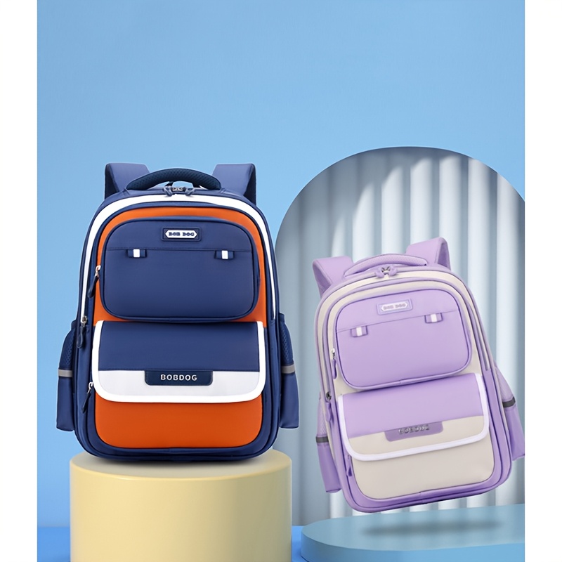 Bobdog Large Capacity Backpack with Spine Protector Design - Lightweight, Adjustable Strap, Zipper Closure, Ideal for Students, New Student Backpack|Modern Backpack|Durable Backpack