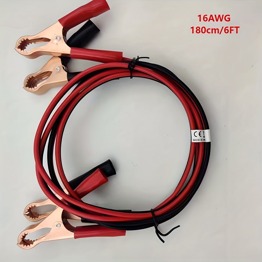 16awg car emergency   cable automotive battery booster jumper wire kit with   clips 6ft 13ft 20ft Product details 7