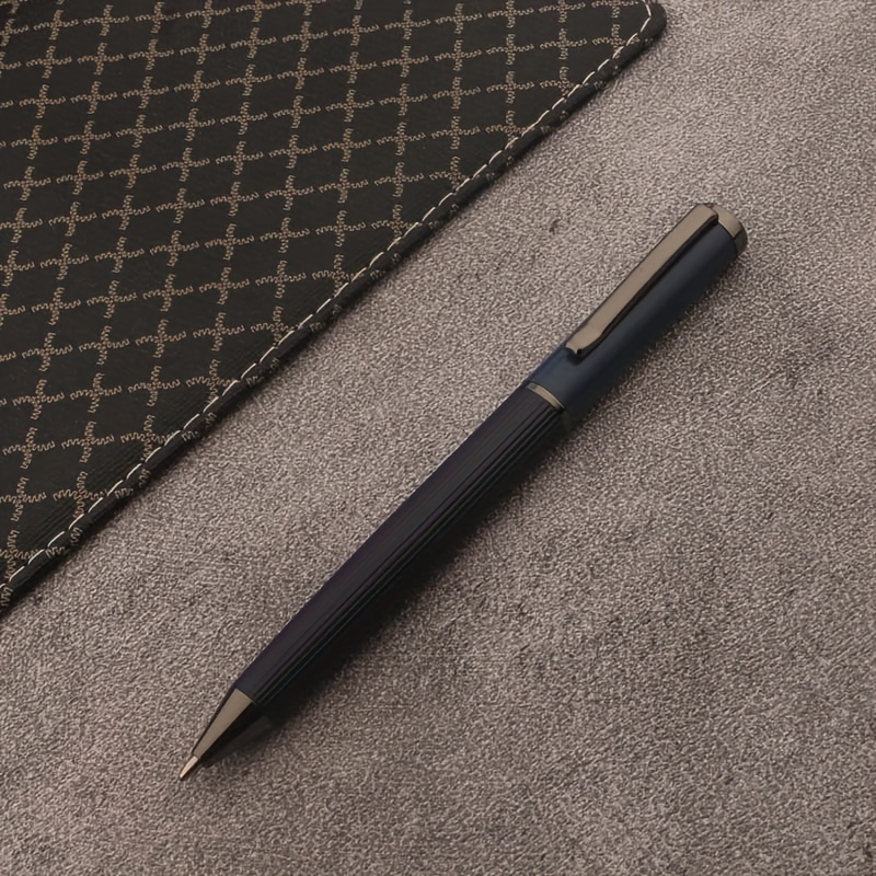Image of 1pc, 1pc Matte Metal Round Ballpoint Pen Color-matching Metal Pen School Office Learning Supplies Tool