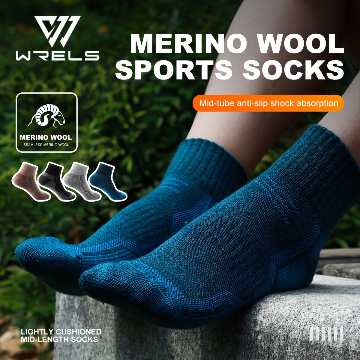 

Merino Wool Stockings, Wool Men's Socks, Super Thick Hiking Socks, Cold Weather Socks, Wool Socks More Warm And Comfortable, Suitable For Winter Sports Wear