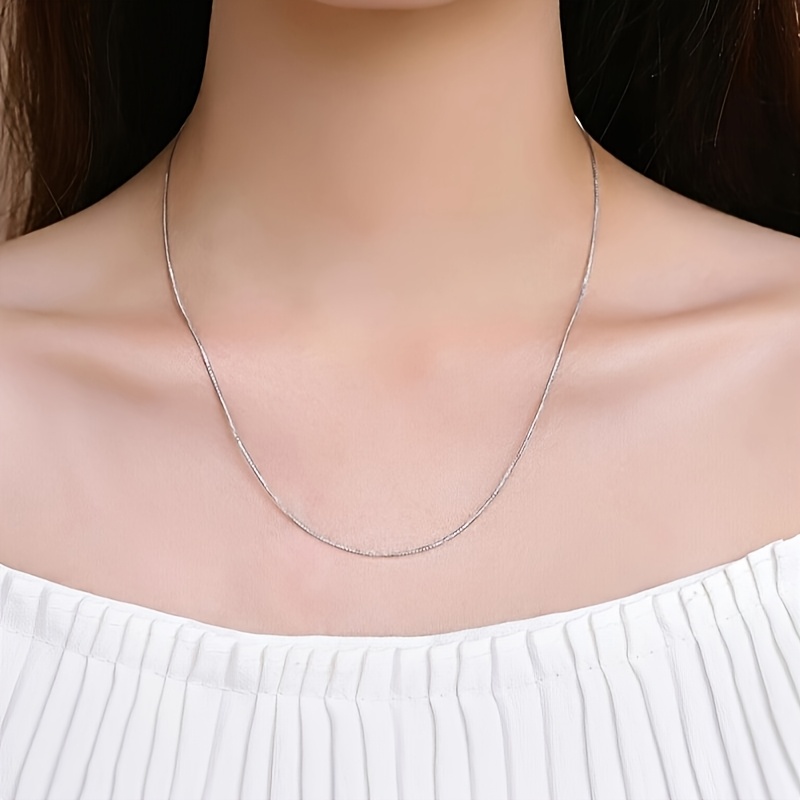 S925 Silver Thin Necklace for Women Durable Everyday Chain