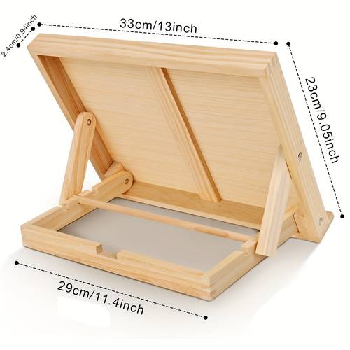 1pc adjustable wooden easel stand sturdy natural wood desktop angle support 80 adjustable angle for artists and enthusiasts perfect display for canvas books and artwork decorative rack