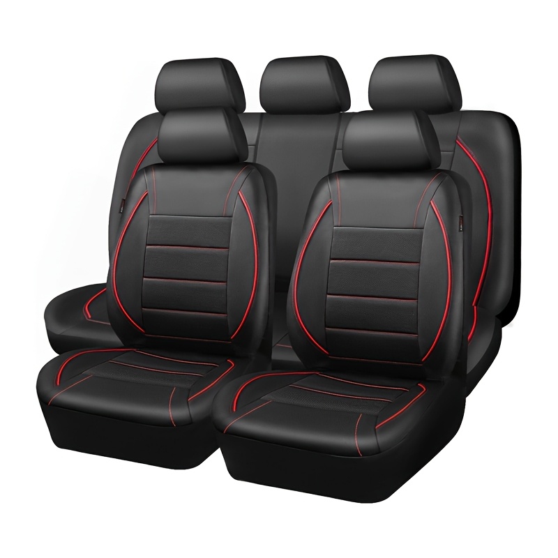 TEMU 2pcs/5pcs Car Seat Covers And 2pcs/5pcs Headrest Covers, Universal Car Seat Cushion Covers