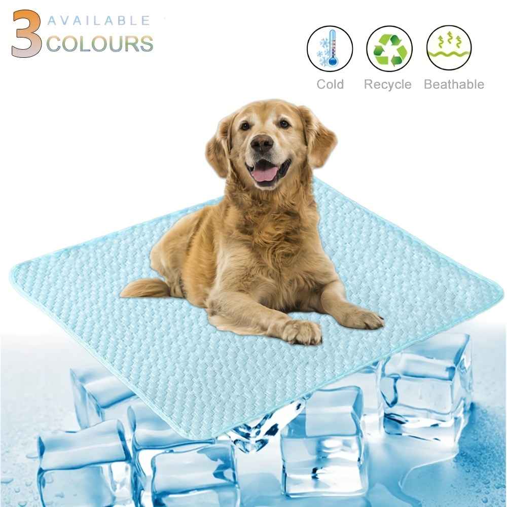 

Pets Dog Cooling Mat Breathable Ice Silk Cooling Pad For Dog Cats Washable Sleeping Pad With Non-slip Bottom Pet Self Cooling Pad Blanket For Indoor & Outdoor Car Seats