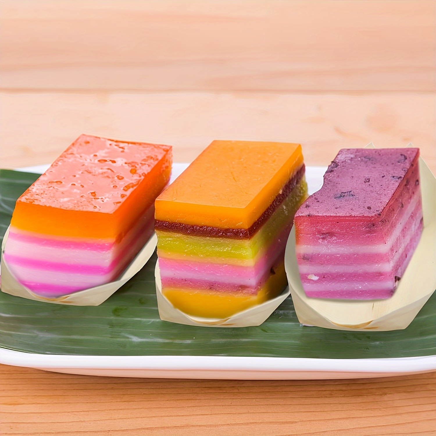 50pcs bamboo disposable sushi boats leaf shaped mini boat Temu