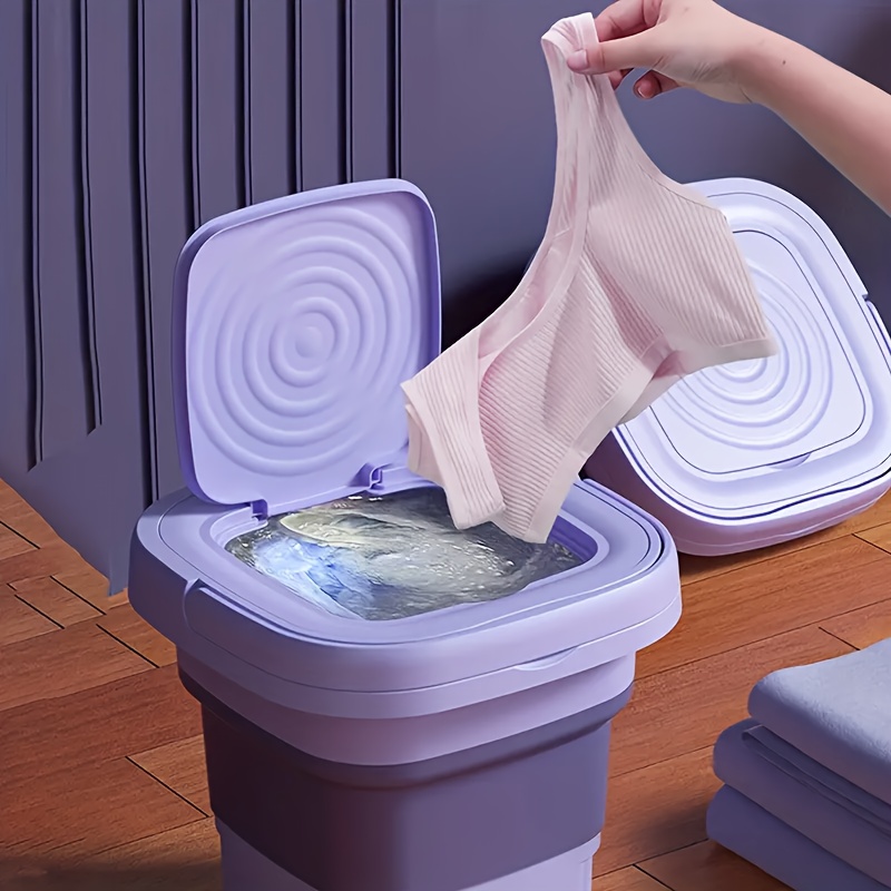 Mini lave-linge, lave-linge pliable, facile à transporter et à utiliser, les sous-vêtements et les chaussettes sont plus sains à laver séparément, bons appareils ménagers, ne prennent pas de pour les voyages daffaires, deux couleurs disponibles, lave-linge 8L détails 11