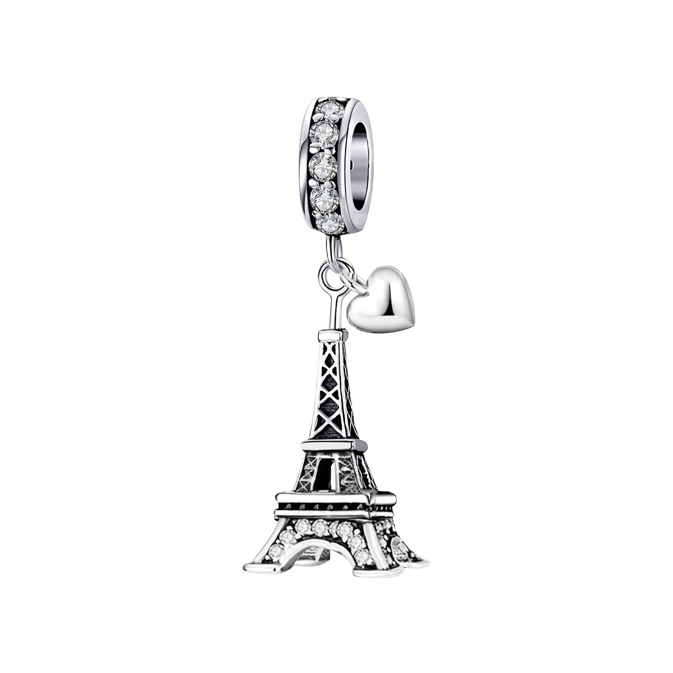 E-shop 925 Silberbeschichteter Schloss Charm Perlen Turm Anhänger für Schmuckherstellung - Fantasy Themen Perlenarmband für Frauen
