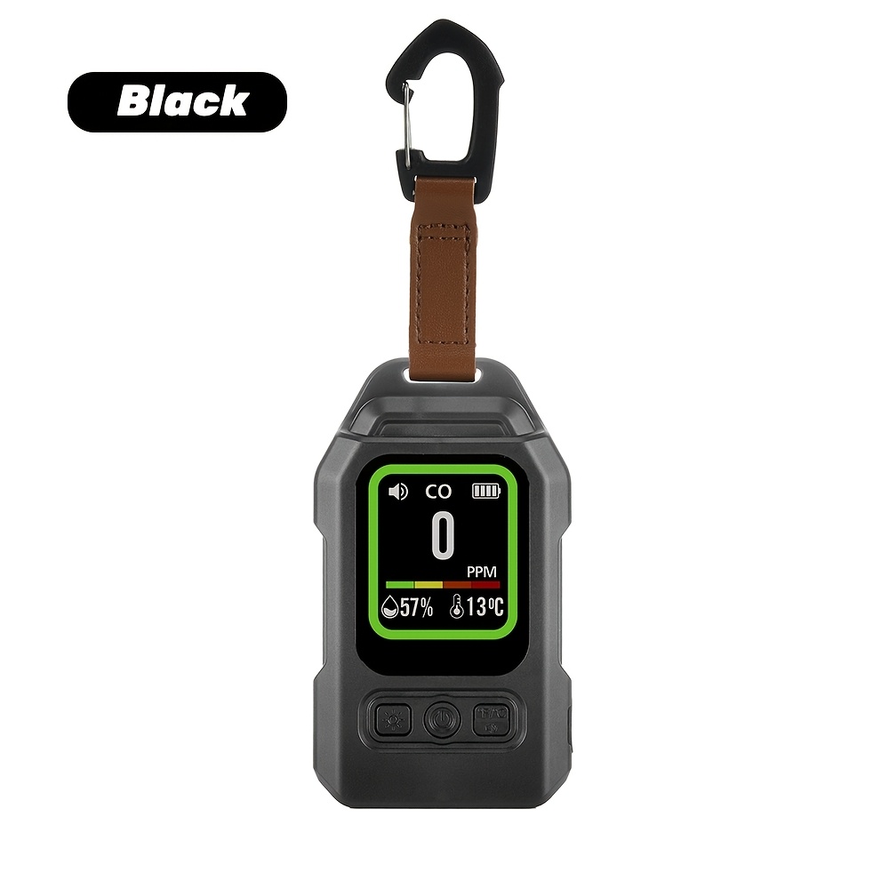 TEMU Rilevatore di Monossido di Carbonio Portatile 4-in-1, Monitor Portatile di Monossido di Carbonio, Allarme per Monossido di Carbonio per , con di