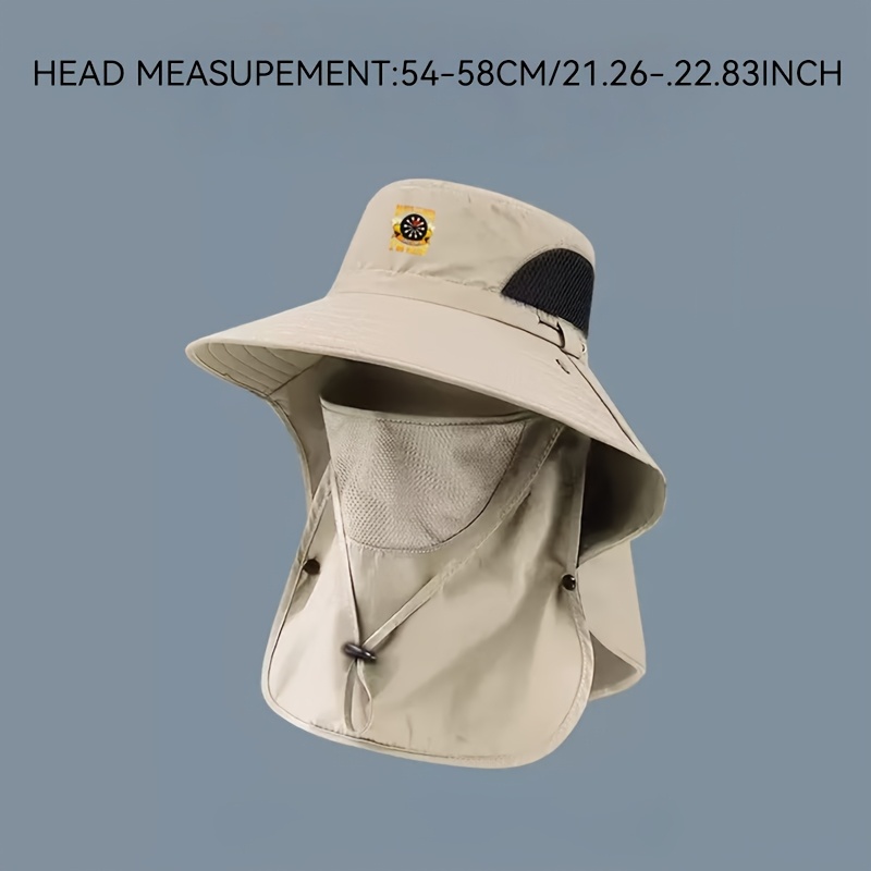 Men's Fishing Hat with American Retro Colorblock Design, Adjustable