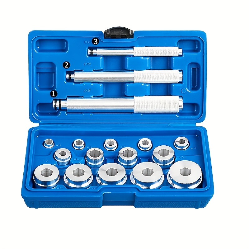 TEMU 17pcs Bearing Race And Seal Installation Driver Disc Tool Kit ( Bushing Applicable), Suitable For Motorcycle Bearings, Bearing Races, And Oil