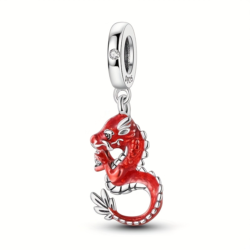 

Hot Selling 925 Sterling Silvery Women's Chinese Dragon Pendant Bracelet Exquisite Engagement Anniversary Jewelry Gift