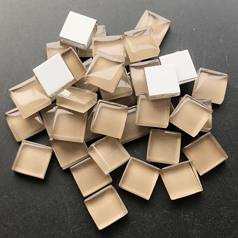 Image of 103pcs Brown/coffee 0.393 * 0.393in Crystal Glass Mosaic Tiles Are Used To Create Creative Puzzle Materials For Handicrafts Such As Decorations, Diy, Coasters, Lighting Fixtures, And More