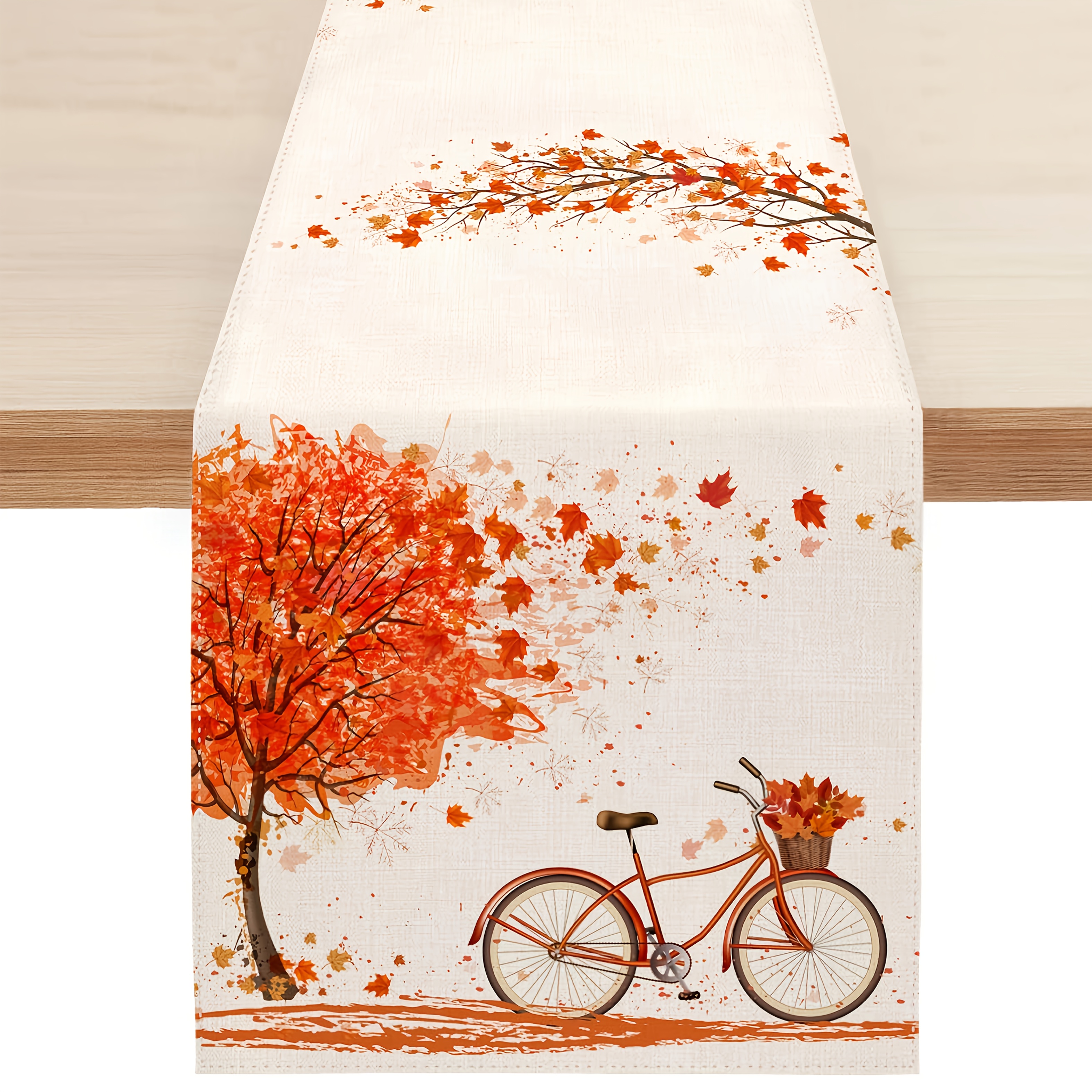 TEMU 1 pz, Runner da a forma di foglia d'acero autunnale per bici, per cucina, sala da e decorazioni per feste sia all'interno che all'esterno