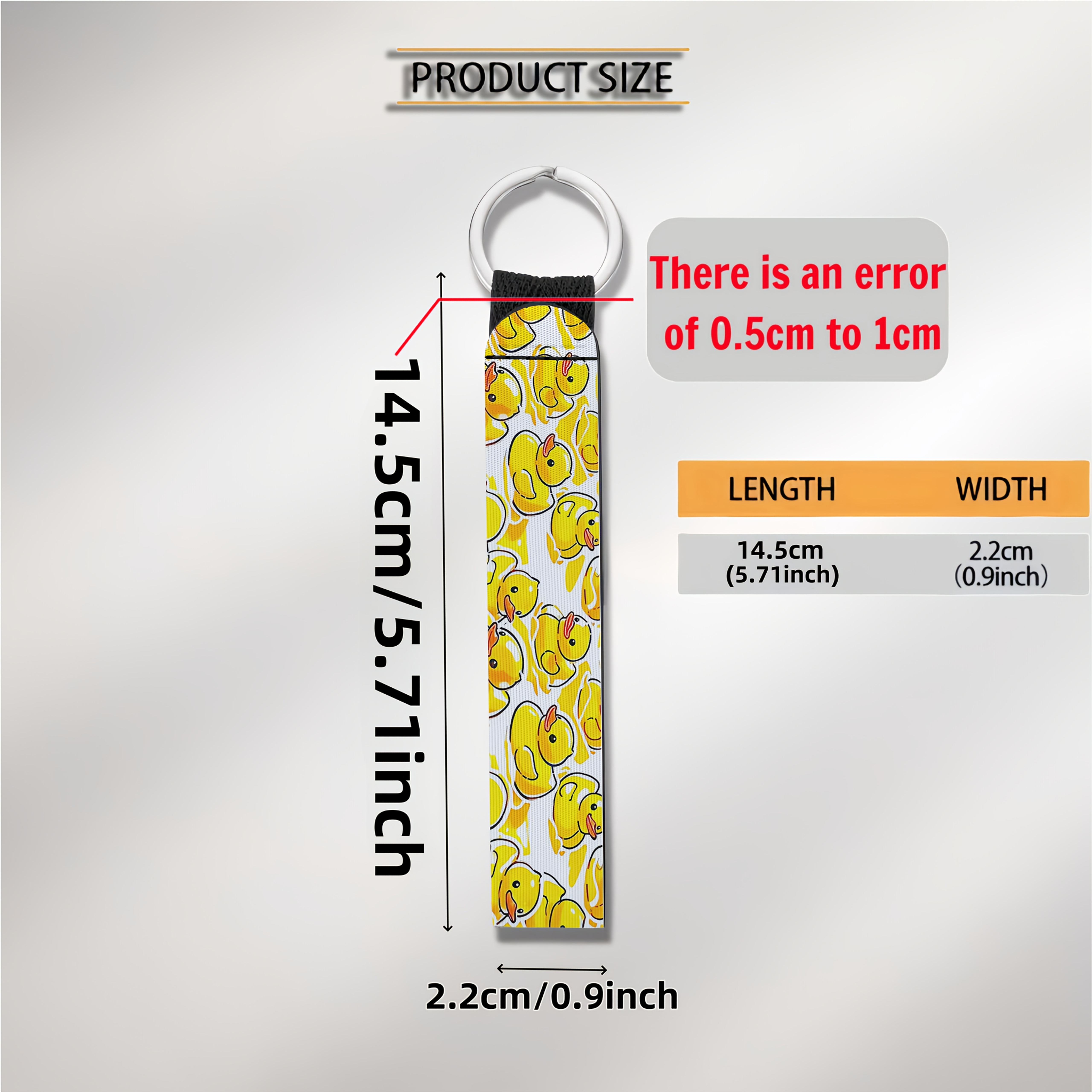 1 Small Yellow Duck Pattern Car Key Chain Non-woven Ribbon, Suitable For Keys, Cameras, Backpacks And Home Use-mother's Day, Father's Day, Graduation Season, For Sending !