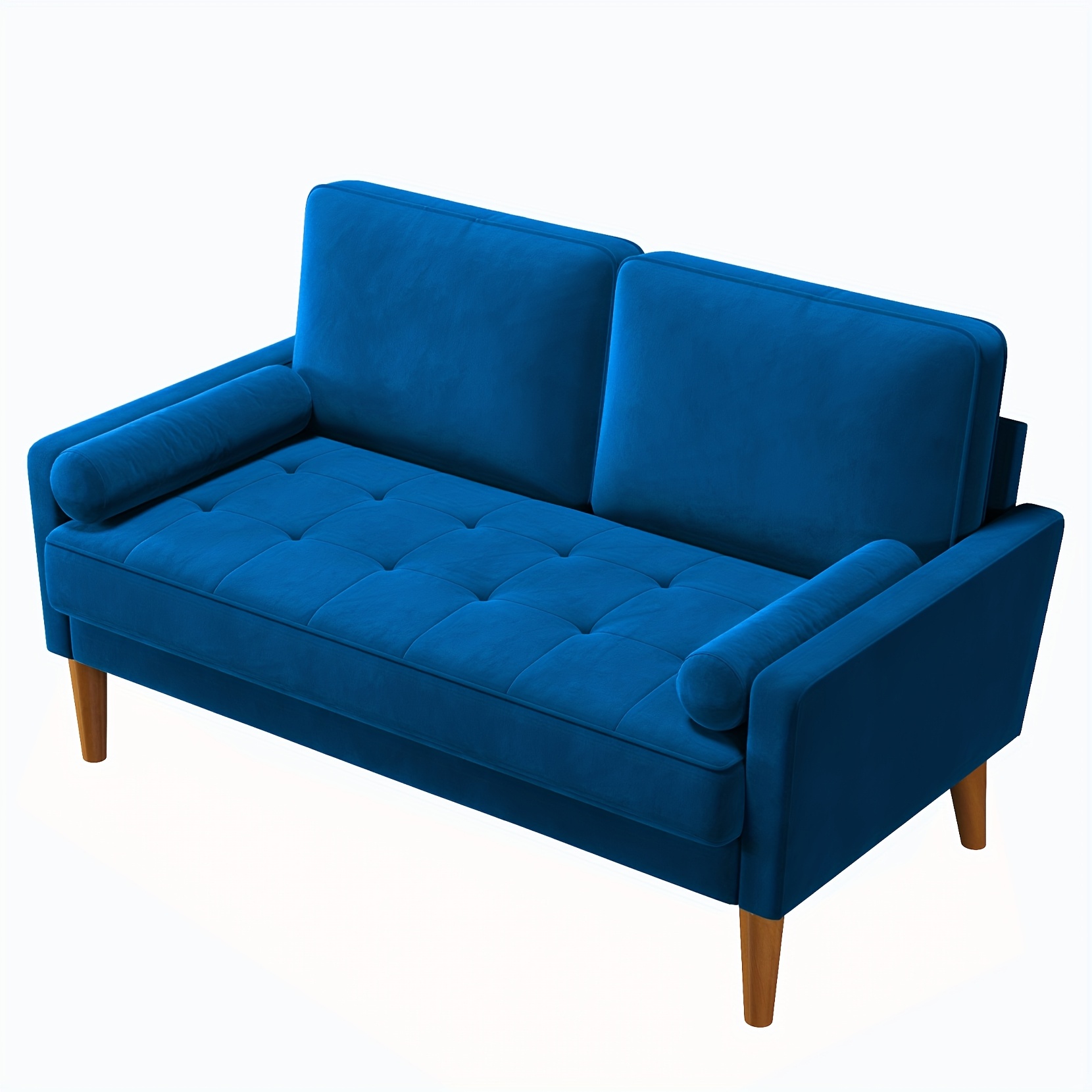 Small 2 Seater Sofa, Comfy Velvet Couch with Spring Cushion