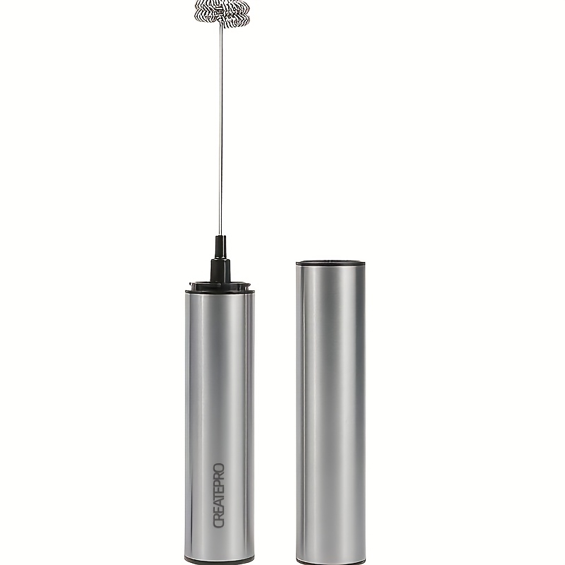 TEMU Rechargeable Stainless Steel Milk Frother, Two-speed Settings, Suitable For Lattes, Cappuccinos, And Espresso