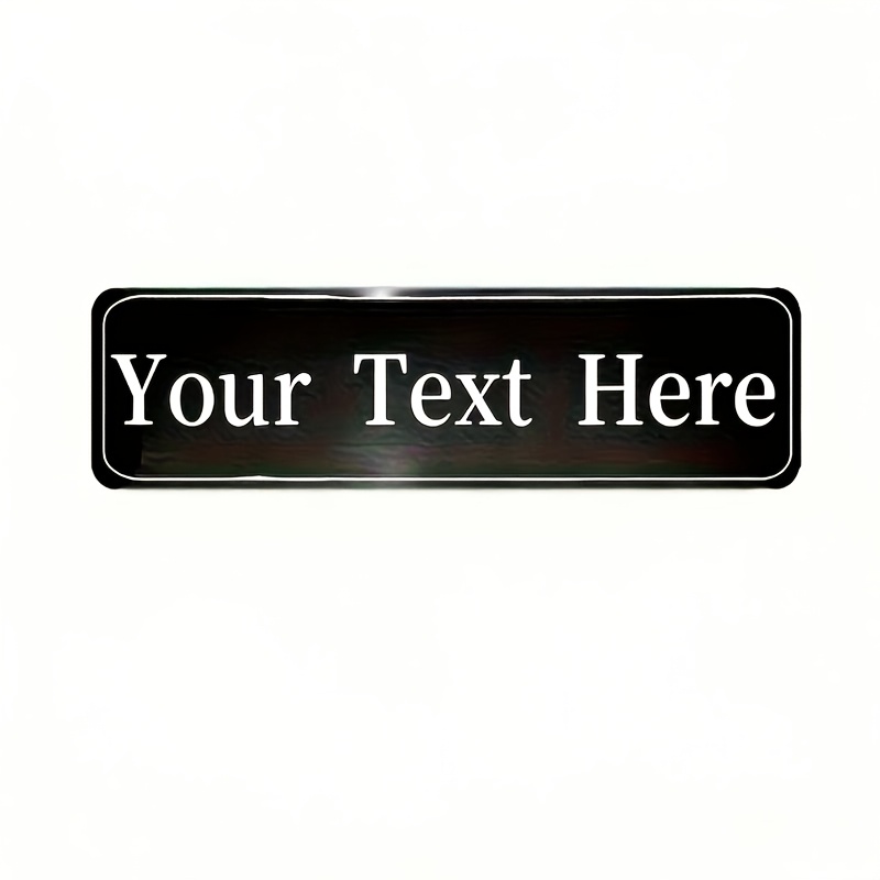 TEMU Custom Engraved Stainless Steel Nameplates - Personalized Mailbox Identification Signs, Office And Markers, With Adhesive Backing, Brushed End,