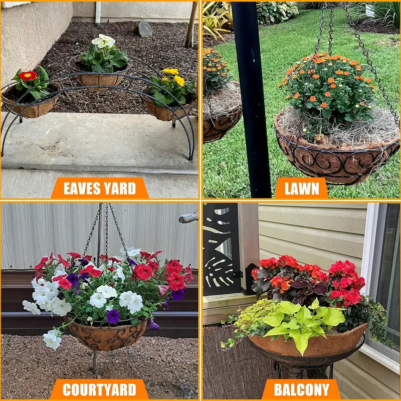 2 Pack Coconut Liners For Planters, Hanging Basket Coco