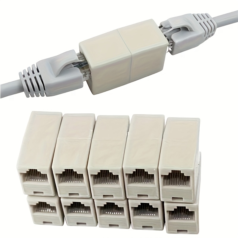 10 шт. rj45   кабельные разъемы, соединитель для сетевого кабеля, прямой сетевой кабель, головка, удлинитель сетевого кабеля, прямая сетевая головка Детали 2