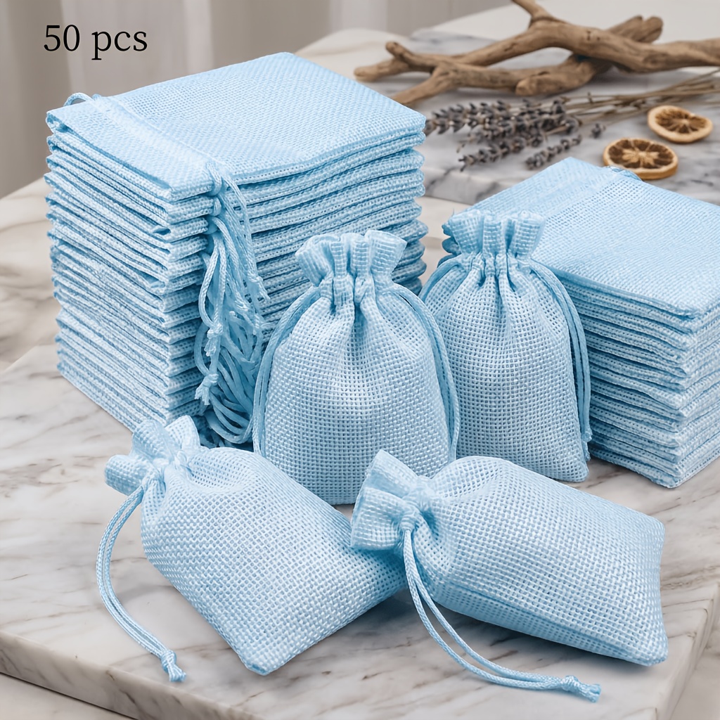 TEMU YUNKEYOU 50pcs Sacs à Cordon , Sacs de Rangement Cadeaux Respirants, Durable à , Adaptés aux Tiroirs de Placard à Domicile, Cadeaux de Fête de