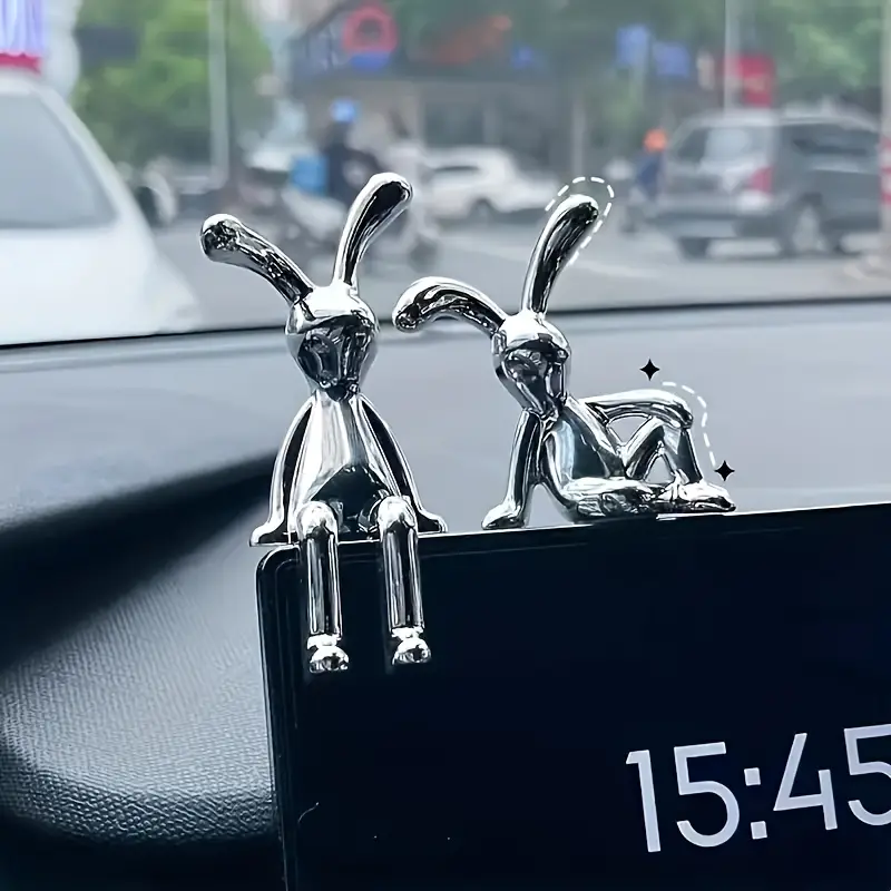 2 4 8pcs easter bunny decorative ornaments on cars and monitors Product details 3