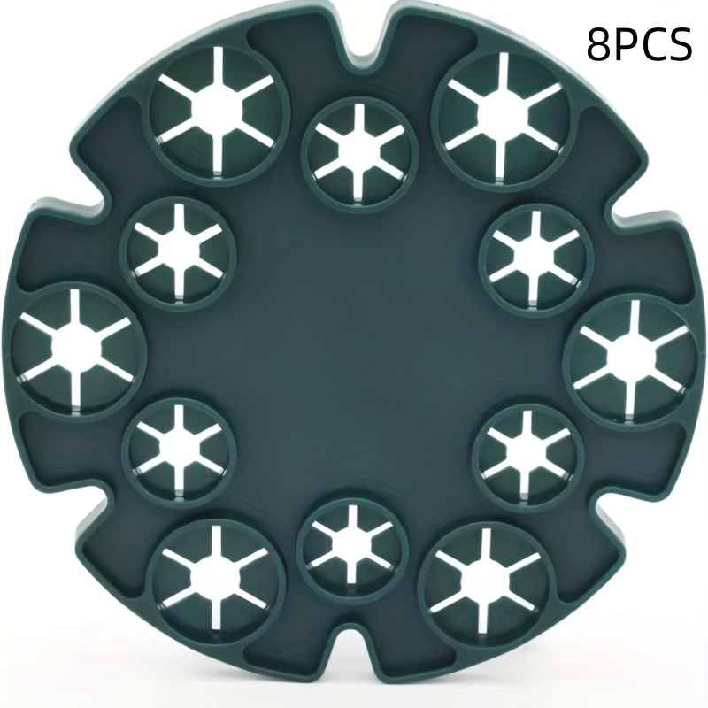 TEMU 8pcs Green Plastic Plant Support Frame With Multiple Rings, Suitable For Vertical Climbing Plants, Peas, Beans, Tomatoes, And