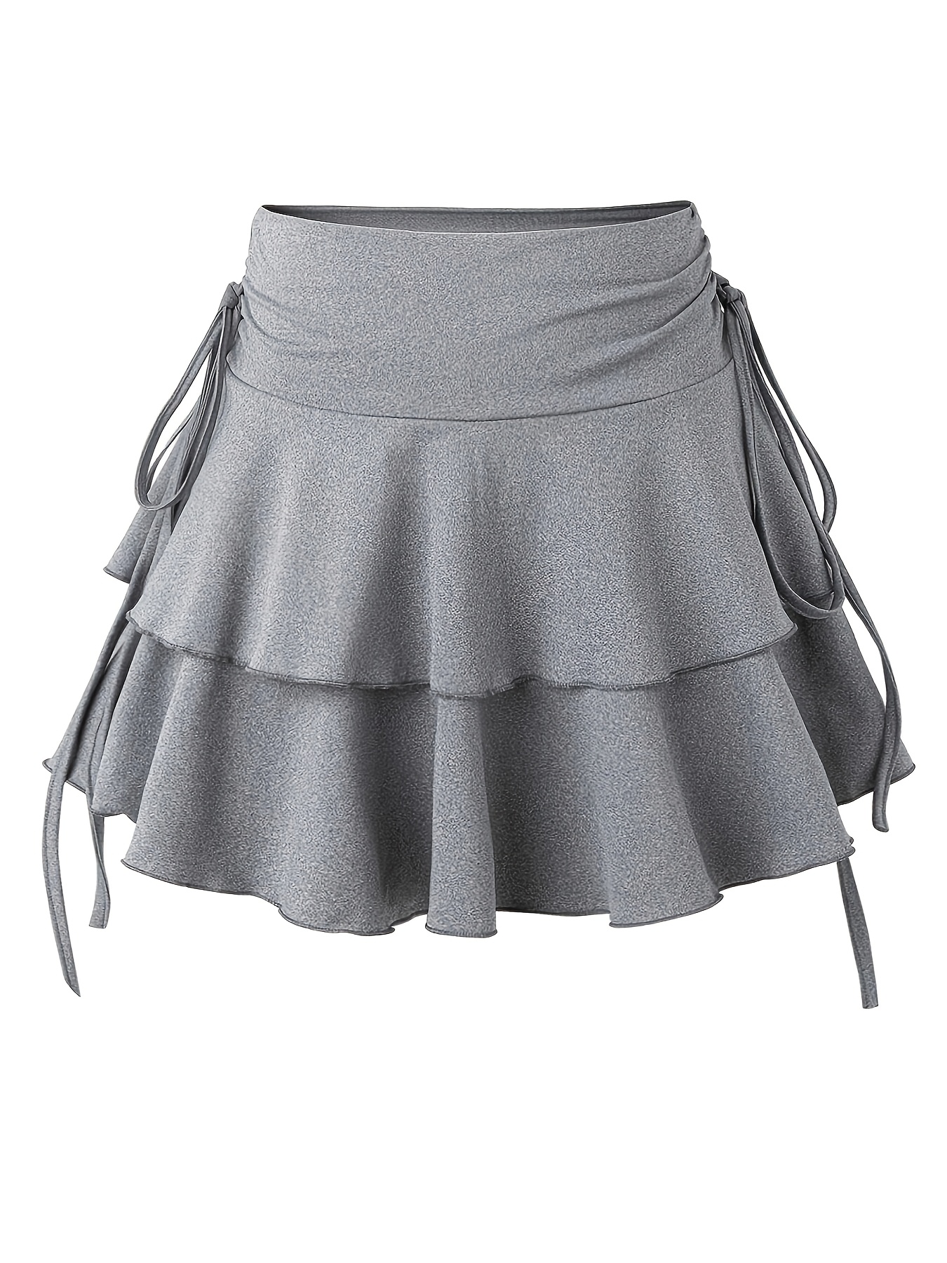 ☆*様 meltthelady string mini skirt gray M Ferran Mini Skirt Grey Pinstripe | Princess Polly