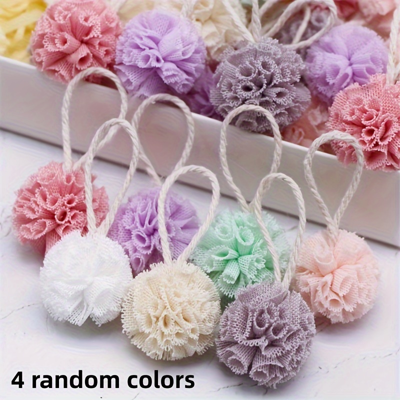 Image of Random 4pcs, Dollhouse Decoration, Mini Simulation Bath Ball Additions, Micro Bathroom Scene Bath Flower Model Shooting Props, Pocket Scene Components, Collectible Gift For Hobbyists And Enthusiasts