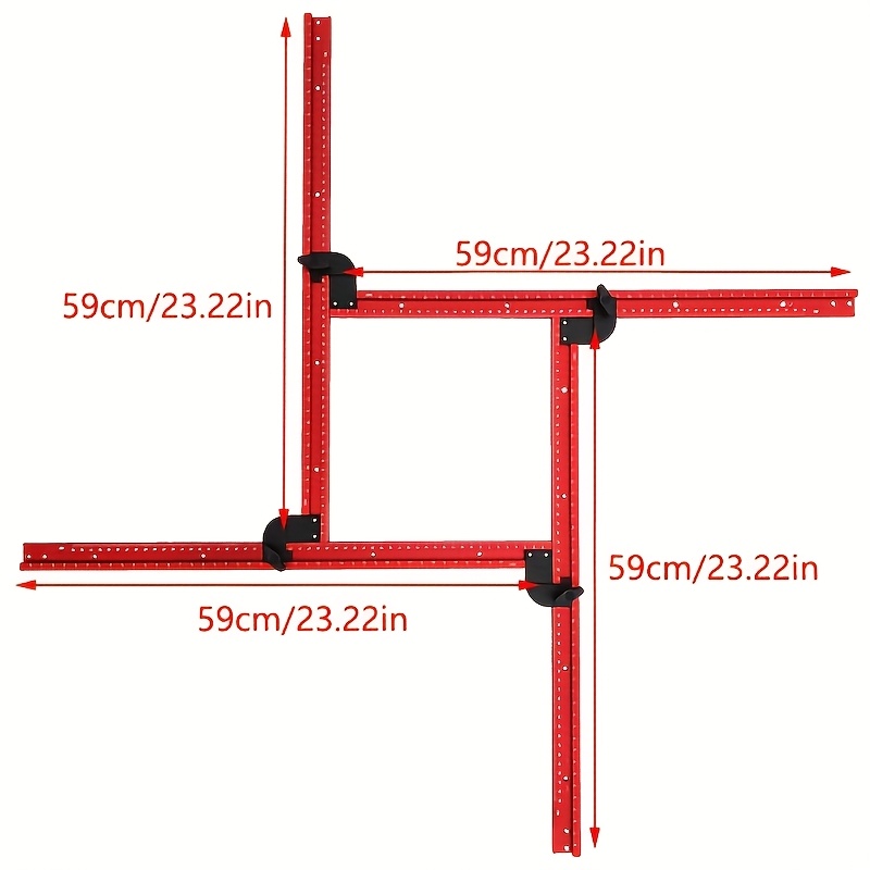 1set   router jig for cutting board working area 59 x 59cm adjustable router   and templates for cutting board with metric imperial scales router guides for woodworking