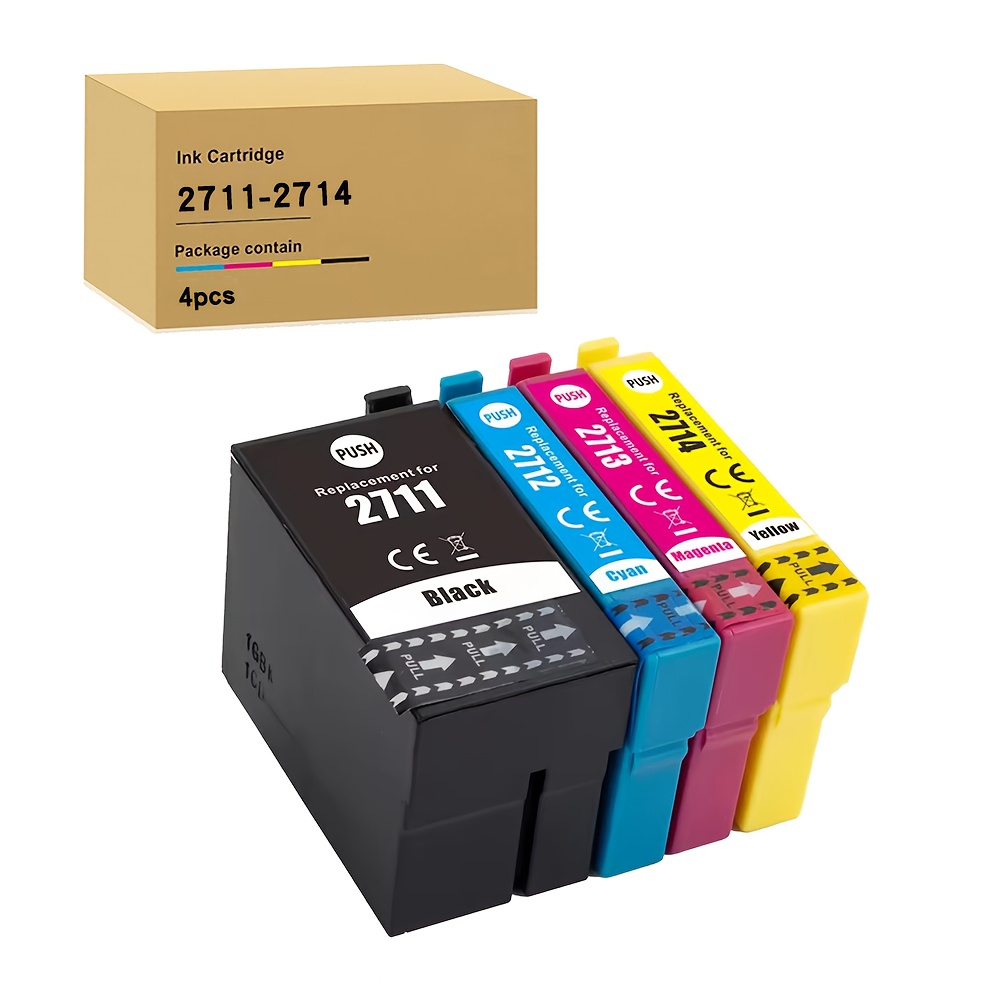 TEMU Ink Cartridges Compatible With Epson 27xl 27 Workforce Pro Wf-3620dwf Wf-3640dtwf Wf-7110dtw Wf-7210dtw Wf-7610dwf Wf-7620dtwf Wf-7710dwf