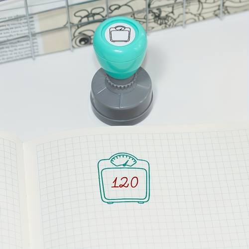 1 stück bunter gewichtsmanagement-zielverfolgungsstempel, planer-zubehör, täglicher -stempel | bmi-verfolgungsstempel, postpartale gesundheitsverwaltung für frauen – ideal für scrapbooking, kartenherstellung, planer
