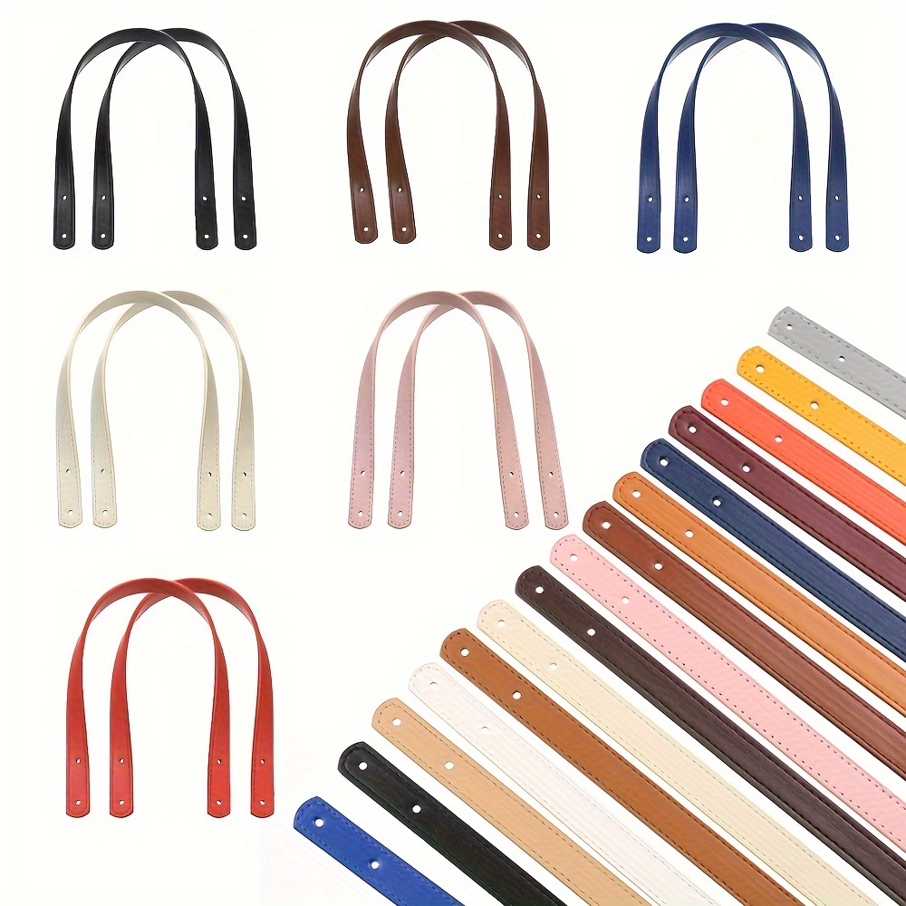 

2pcs Detachable Pu Leather Purse Straps - Shoulder Bag Handles, Handbag Wristband For Diy Bag Making Accessories