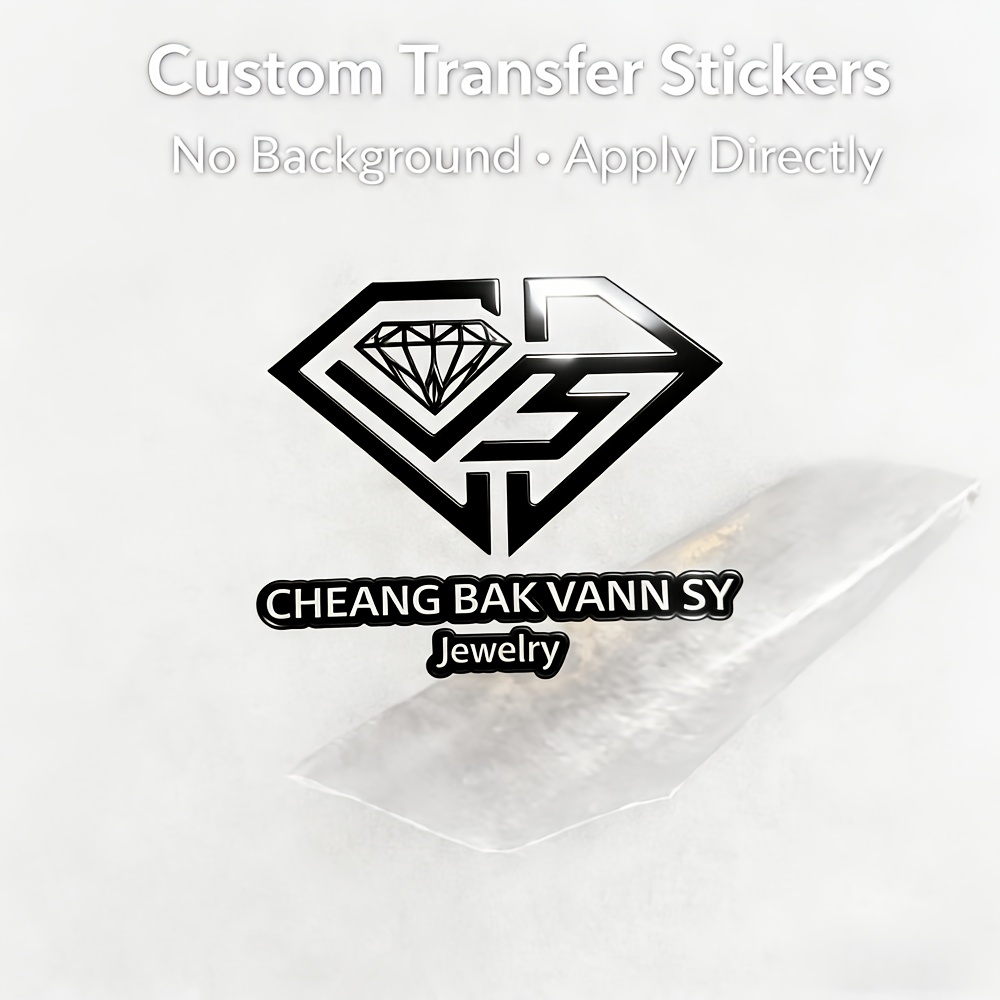 Image of Custom Crystal Pattern Transfer Stickers, Printable Company Logos, Promotional Stickers For Business Events, Suitable For Cups And Hard Surfaces, Ready To Apply, Your Design