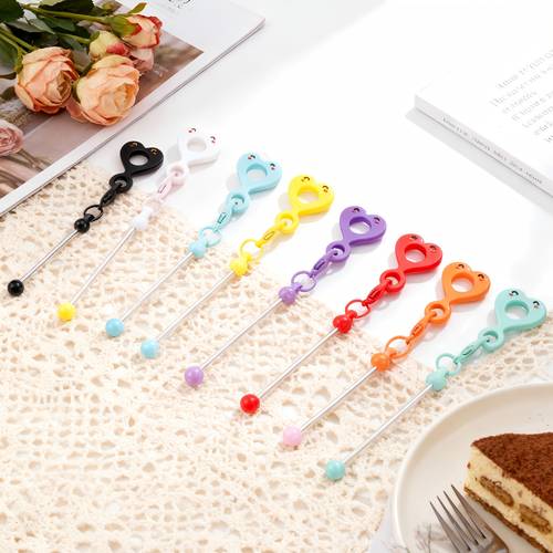 10pcs straw charm set featuring cute collectible designs highlighting drinks at cafes and parties and convenient for on the go decoration