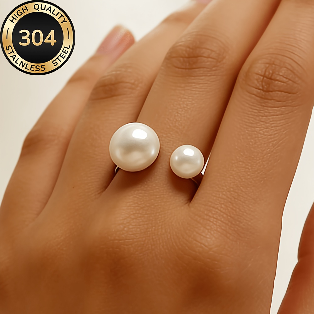 Hypoallergenic Stainless Steel Open Ring, Simple and Elegant