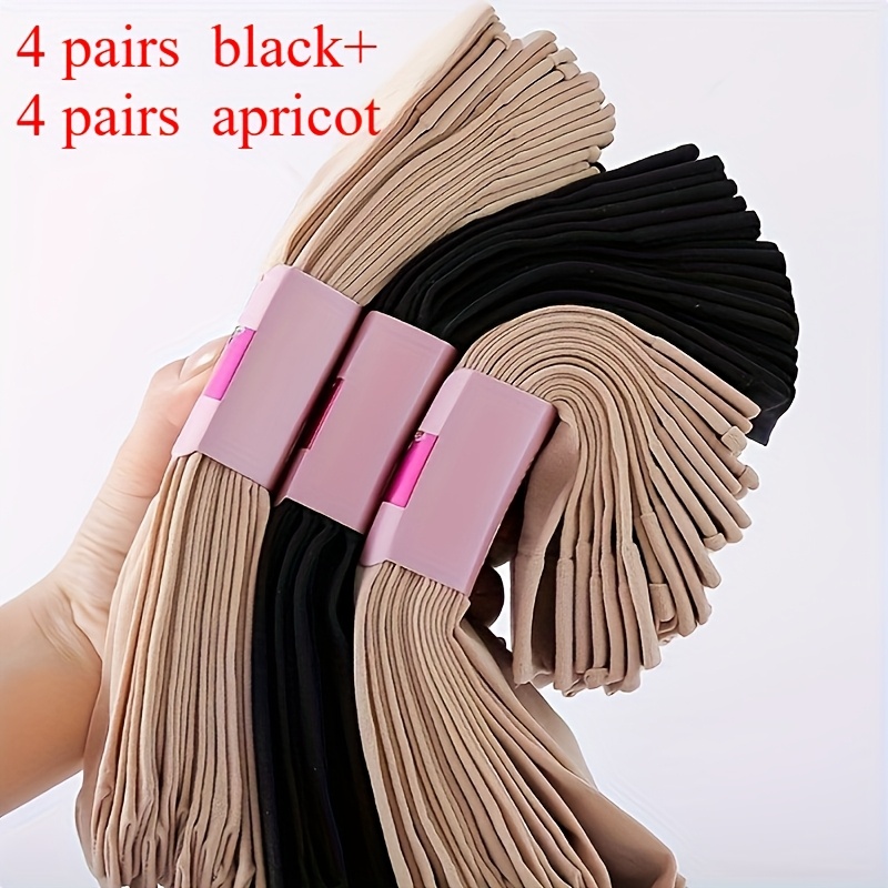 TEMU 4/ 6/ 8 Pairs Of Women's Thick Warm Socks - Soft And Breathable Universal Mid Tube Socks, Solid Color Elastic And Comfortable, Suitable For Casual And Formal Occasions, Elegant Design, Material