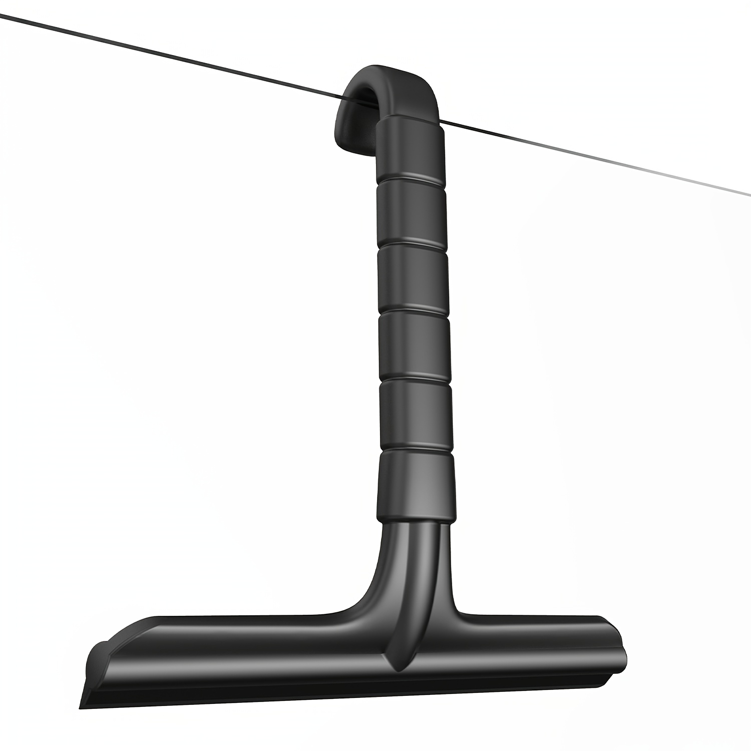 TEMU 1pc Silicone Shower Squeegee | -piece With Built-in Hook For Easy Hanging, Suitable For Glass Doors, Windows, Mirrors, Bathroom, Kitchen, Tile