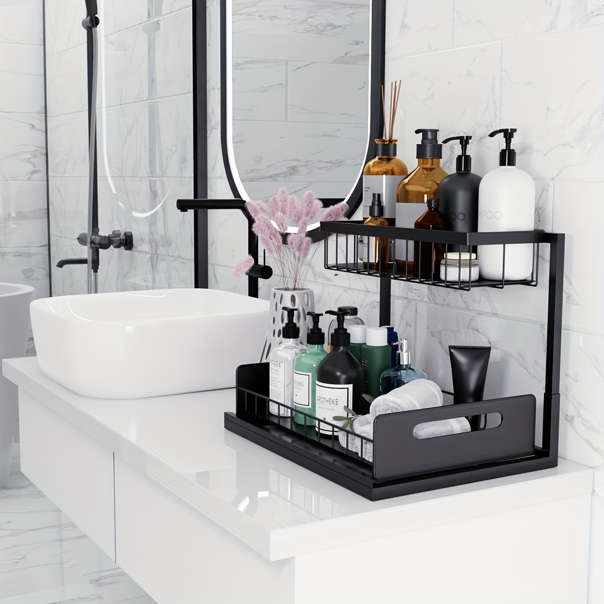 Under Sink Organizer, Tier Pull Out Cabinet Organizer, Slide Out Sink  Shelf Cabinet Organizer, Under Sink Storage For Kitchen Bathroom Cabinet