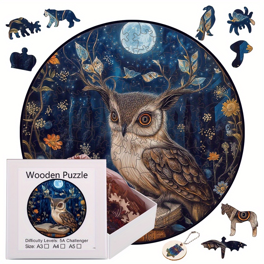 rompecabezas luz luna rompecabezas madera intrincados Temu Spain