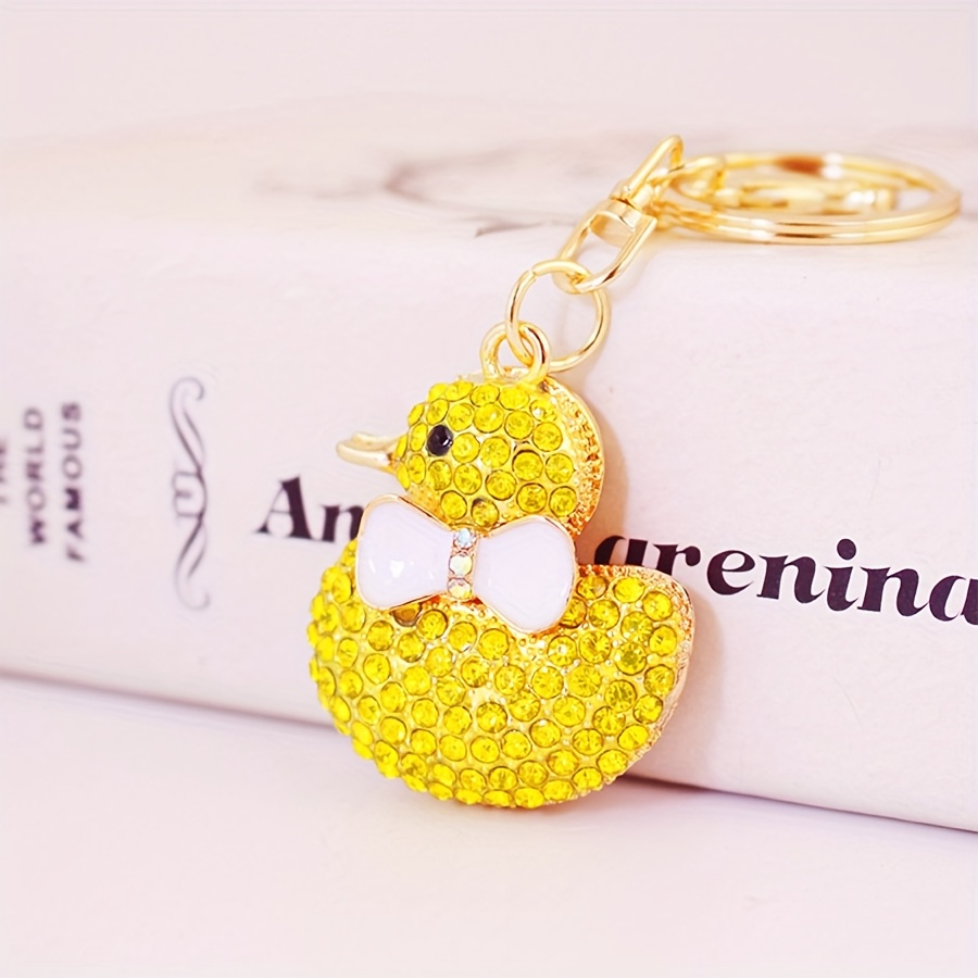 

1pc Cute Duck Keychain Cartoon Animal Alloy Key Chain Ring Bag Backpack Charm Car Key Pendant Women Girls Gift, Anime Theme, Cartoon Theme