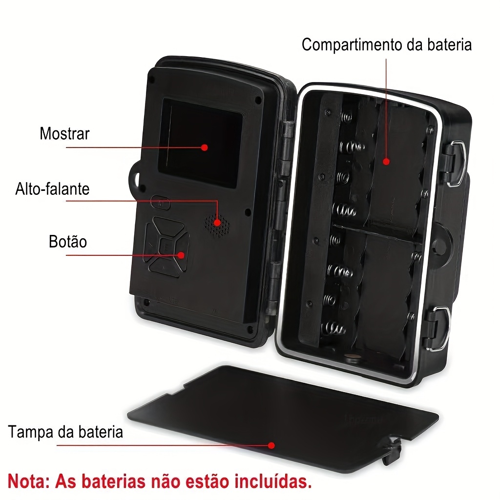 hd ir camera with night vision 0 8s trigger 120 motion sensor 1080p video capture outdoor wildlife tree mountable battery not included wildlife monitoring night vision camera durable camera Product details 7